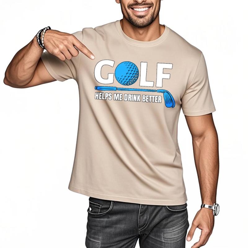 Solid Color Teeshirt Unisex Summer Tshirt Unisex Golf Helps Me Drink Better Anime For Her Tops Lightweight Tee Everyday Tee