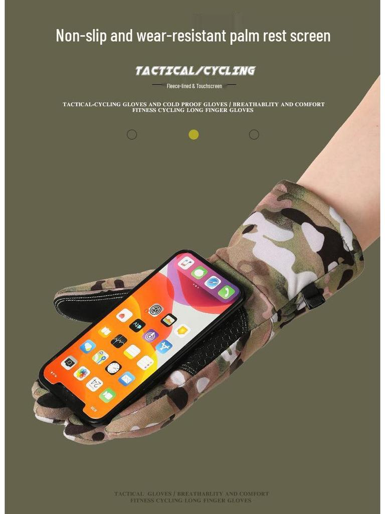 Herren Rutschfeste Winddichte Wasserdichte Touchscreen-Handschuhe für Herbst/Winter Bergsteigen und Radfahren