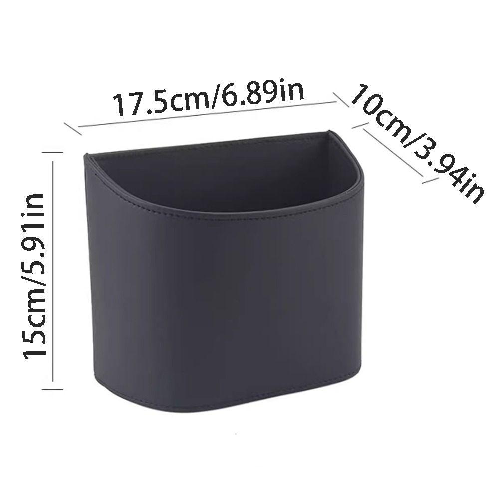 Leather Vehicle Garbage Bin Hanging Rubbish Bucket Car Organizer Car Backseat Storage Box  Sundries