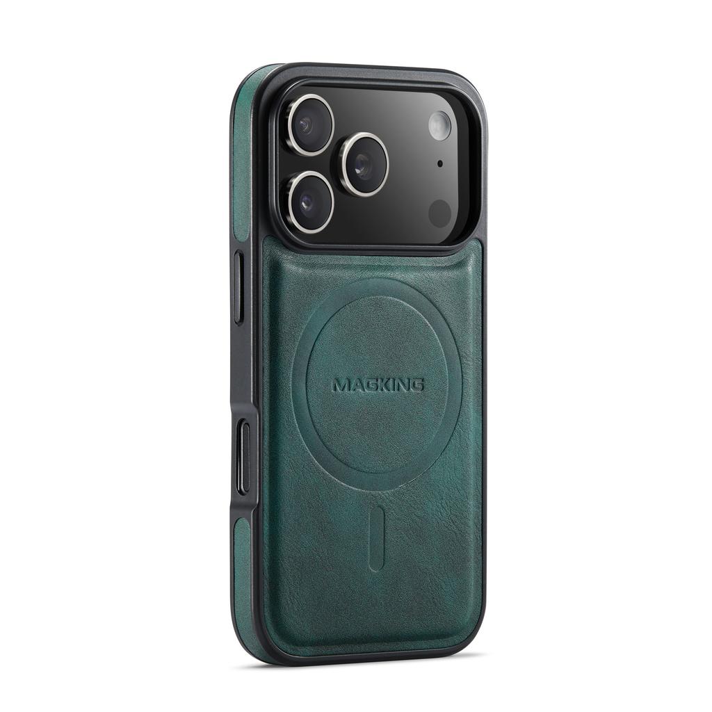 Business Phone Case for iPhone 17 Pro Max 16E 17Air 16 Pro 15 Plus 14 13 12 Magnetic Auto Leather+TPU+PC Full Protection Cover