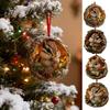 Forest Animal Christmas Ornaments 2D Acrylic Woodland Creature Hanging Ornament Gift for Nature Lovers
