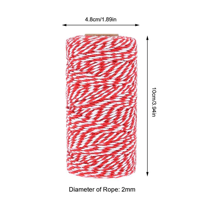 100M/Roll Bakers Twine String Cotton Cords Rope For Home Decor Handmade Christmas Gift Packing Craft DIY Wrapping Gift