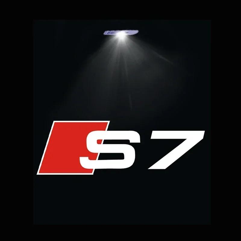 Led Car Door logo Welcome Light For Audi RS3 RS4 RS5 RS6 RS7 RS8 8V 8P 8L A6 C5 C6 C7 A5 A7 A8 Q3 Q5 Q7 TT S3 S6 Sline Quattro