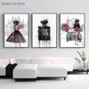 Fashion Paris Grils Canvas Poster Modern Wall Art Posters New York London Perfume Pictures Print Painting For Living Room Decor
