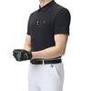 FILA Golf Series Fashion Casual Sports Comfortable Knitted Short Sleeve Polo Shirt Men tops Deep-Black A11M525107F-BK