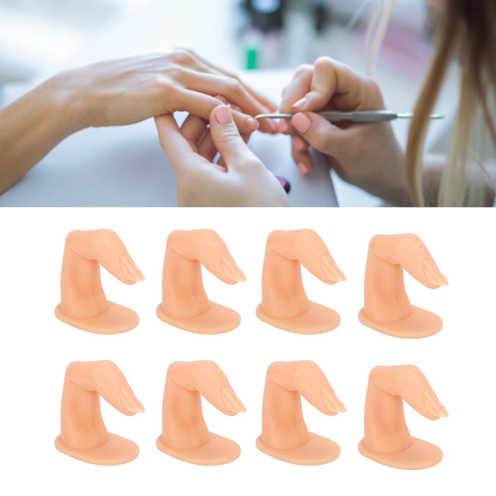 50pcs Nailed False Fingers Practice Fingers for Hand Nail Art Training Display Decoration