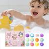 12Pcs Ocean-Themed Bath Bombs with Animal Toys Fizzy Colorful Bubble Balls
