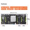 Motherboard for mining ETH79-X5B, supports all graphics cards, large interval of 80 mm, ddr3 memory, SATA with VGA interface