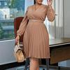 2025 Summer Women's Solid Color V-Neck Slimming Dress: Elegant and Fashionable