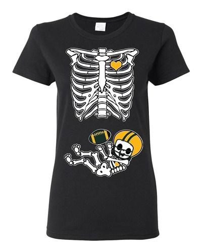 Baby Skeleton Green Bay Football Ladies DT T-Shirt Tee Unisex T-Shirt M