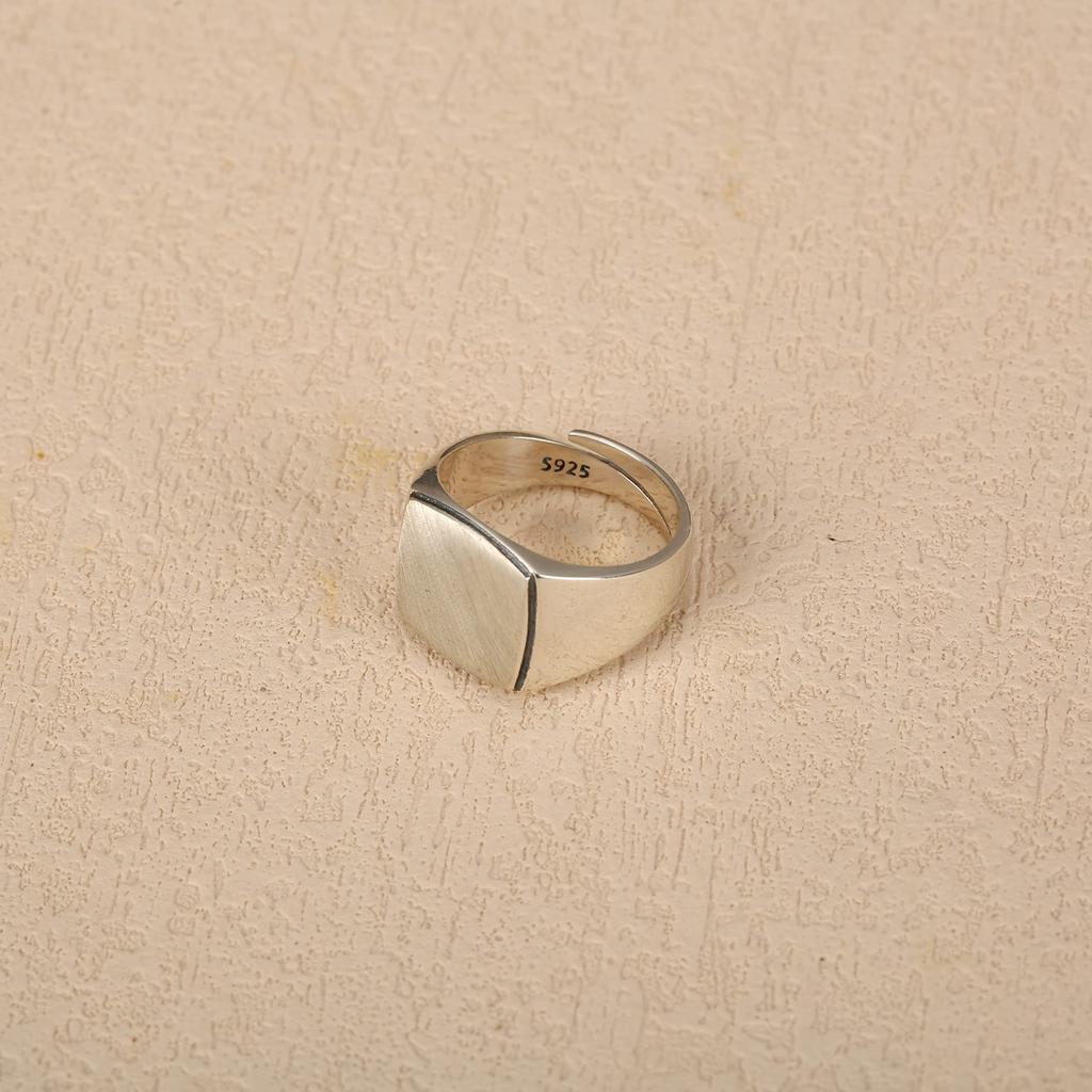 [Yooping] Sterling Silver 925 Ring, One Size Fits All, Retro Craftsmanship, Stylish and Cool, Unisex, A-Style