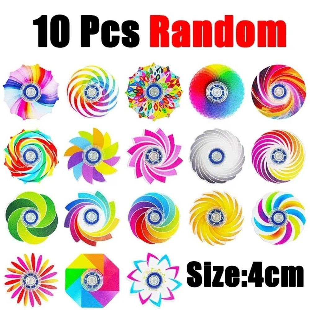 5-20Pcs Mini Ranbow Fidget Spinner Stress Relief Party Favor Acrylic Goodie Bag Filler Home Festival Game Classroom Prize