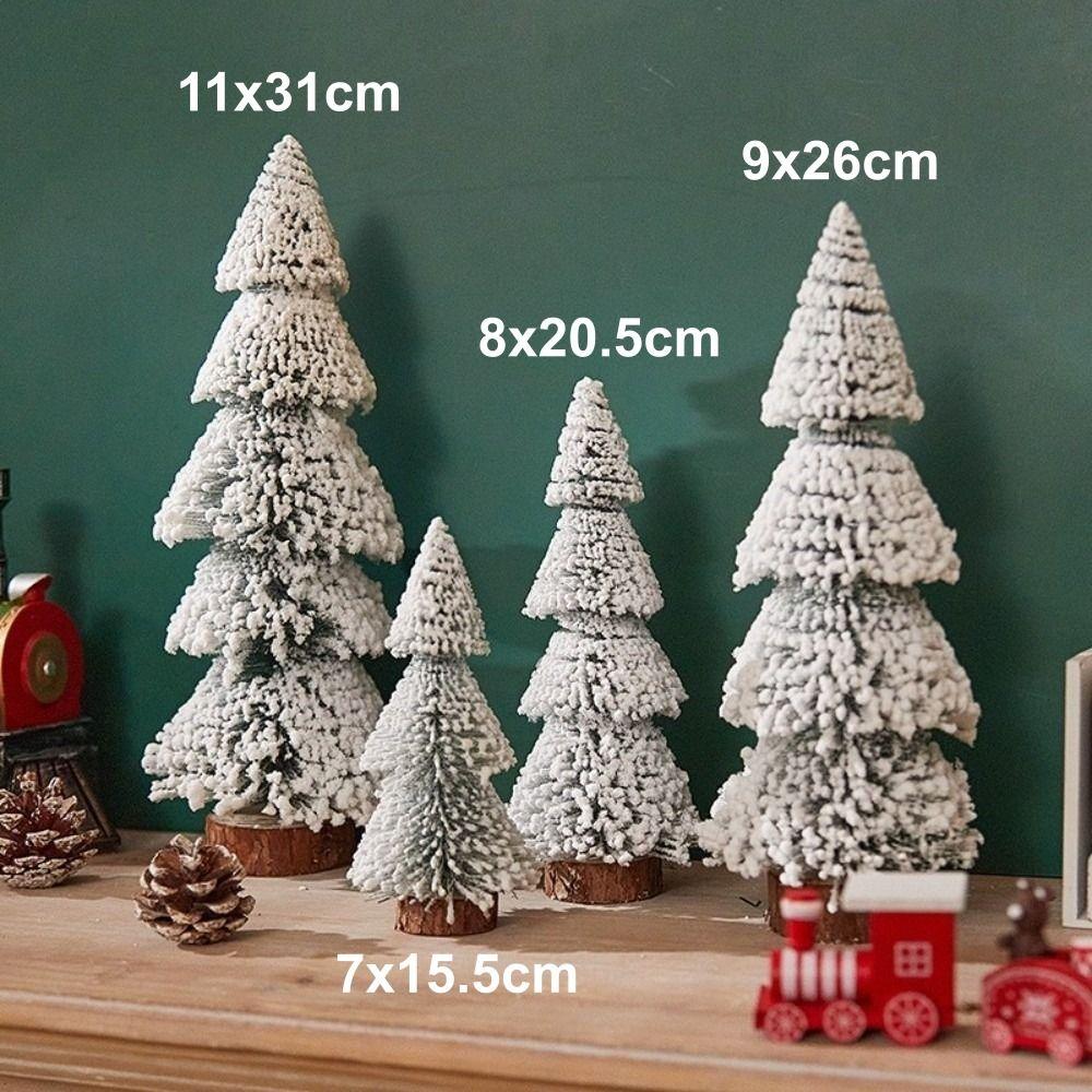 LED Lighting Christmas Tree Artificial Snow Frost Design Mini Christmas Tree Miniature Size Tabletop Christmas Tree