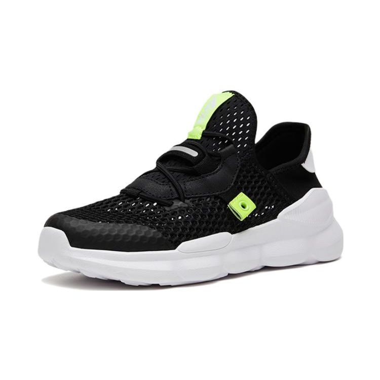Anta Shock Absorbing Wear Resistant Kids Casual Shoes Kids Shoes Black White A312328851-3