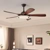 Nordic Retro Inverter Ceiling Fan Light 2025 for Living Room, Bedroom, Restaurant - Chinese Style