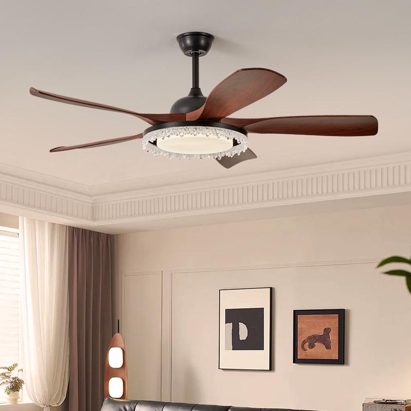 Nordic Retro Inverter Ceiling Fan Light 2025 for Living Room, Bedroom, Restaurant - Chinese Style