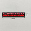 2PCS Metal Aluminium LIMITED EDITION Logo Emblem 3D Chorme Silver Black Red Car Sticker Fender Trunk Badge Decal Car Accessories