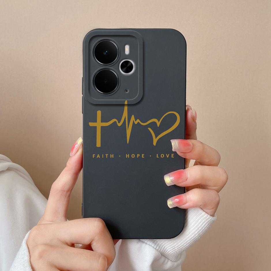 Trendy Floral Soft Silicone Case For Realme 14T 14 Pro Plus Lite 5G Protective Cover For Realme14T Realme14Pro Plus Lite Fundas