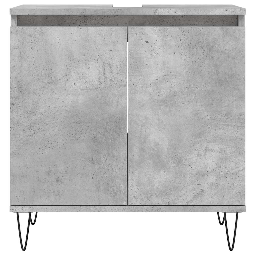 Bathroom Cabinet Concrete Grey 58 x 33 x 60 cm Engineered Wood