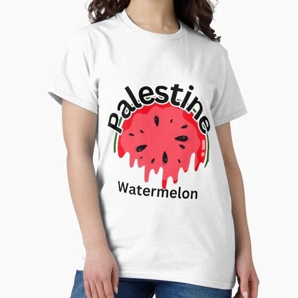 Free Palestine Watermelon Classic TShirt Made In UsaAus TShirt S2xl S