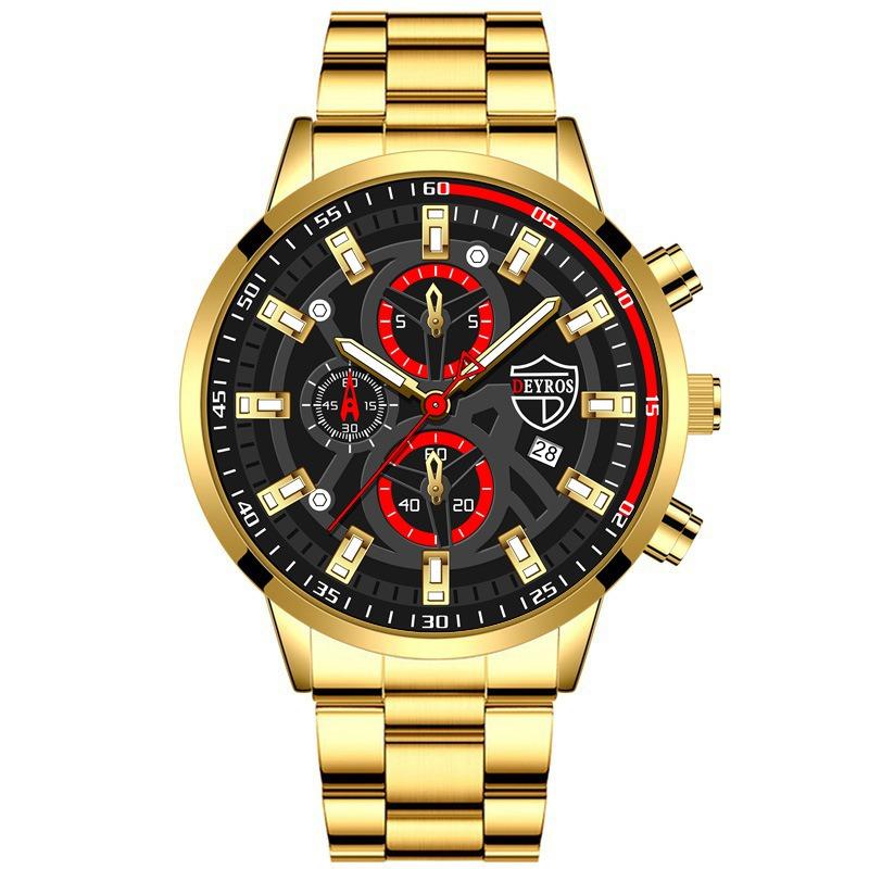 Men's Watch Men's Black Sports Quartz Watch Men's Business Casual Watch Gift for Father
