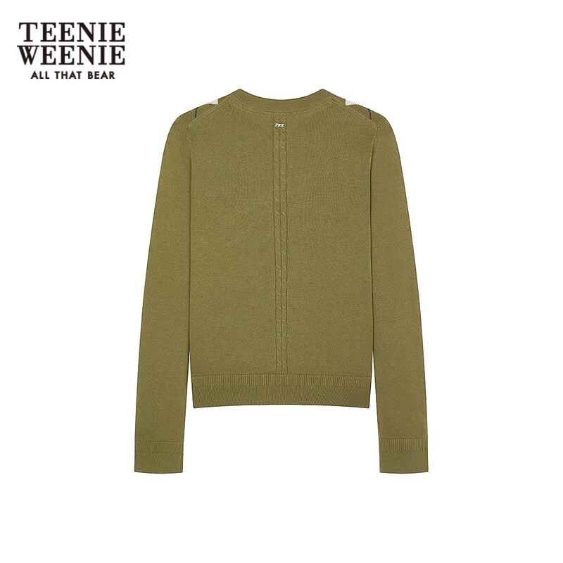 Teenie Weenie Women's Argyle Round Neck Cardigan