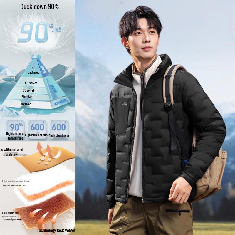 Men's Lightweight Down Jacket: 2025 Autumn/Winter Stand Collar Short Duck Down Coat