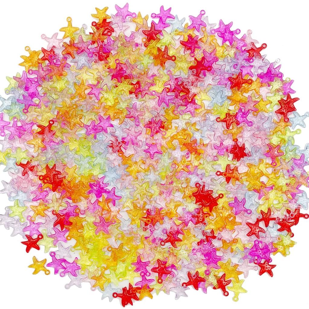 Cristal din piatră prețioasă acrilică în diverse culori, temă de plajă, umplutură de vază cu stea de mare, favor de petrecere, decor de nuntă, centru de vază de masă