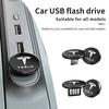 Samolepka na auto USB flash disk pro auto Tesla přenosný mini typ C USB flash disk paměťový klíč Příslušenství do interiéru auta pro Tesla Model 3 Model
