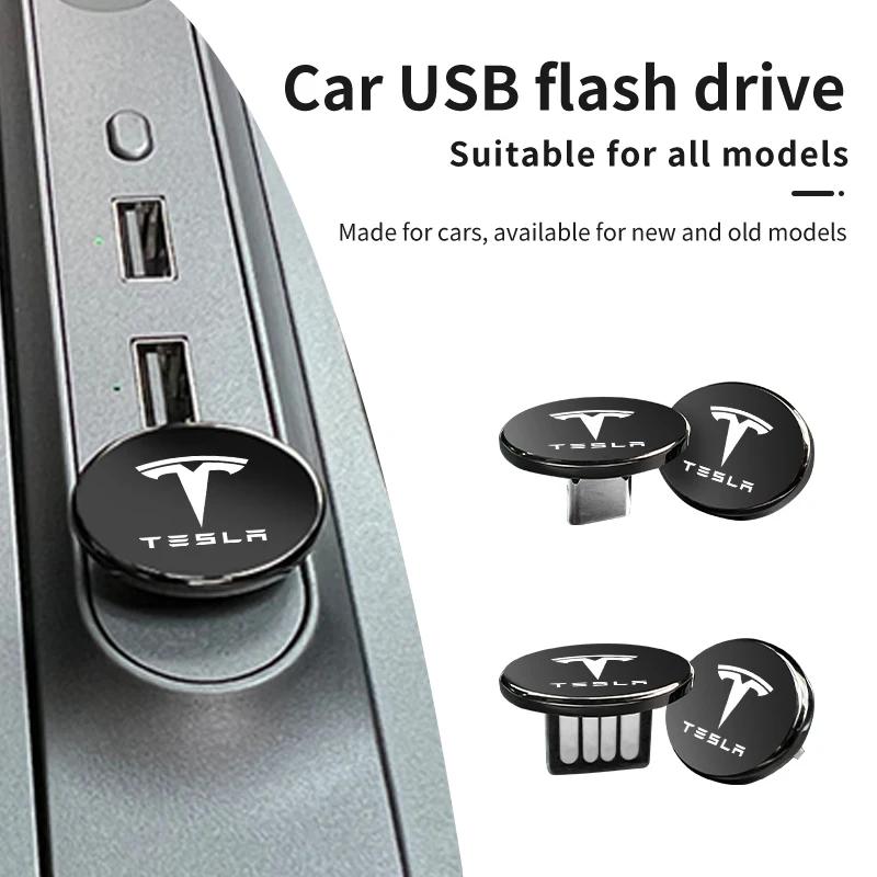 Samolepka na auto USB flash disk pro auto Tesla přenosný mini typ C USB flash disk paměťový klíč Příslušenství do interiéru auta pro Tesla Model 3 Model