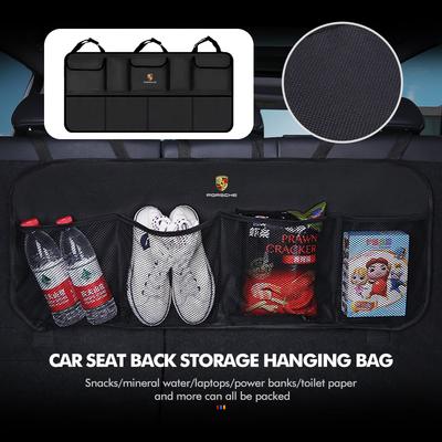 For Car Seat Back Trunk Rear Seat Hanging Multi-Pocket Storage Bag Macan Cayman 911 918 996 997 991 968 Carrera-GT