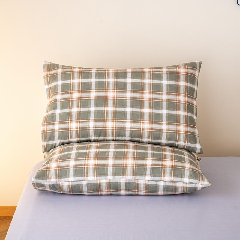 Plaid Style Pillowcase 100% Cotton Pillow Cover 48x74cm Cushion Covers Funda Almohada 2pcs Rectangle Pillowslip Soft Pillow Case