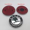 2025 Neu 1 Stück 3D 88mm 79mm für SKODA Auto Frontgrill Haube Motorhaube Emblem Heck Heckstoßstange Kofferraum Aufkleber Abzeichen Styling Zubehör