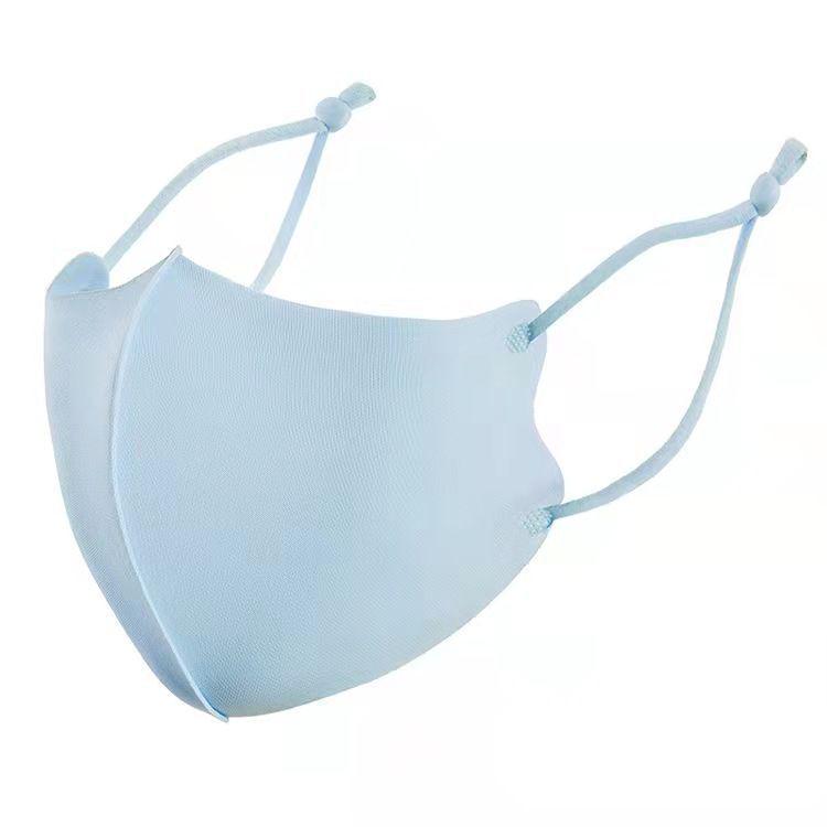 3D Gesichtsmaske aus Eis-Seide für Erwachsene und Kinder: Verstellbar, Staubdicht, UV-Schutz, Waschbar für den Sommer.