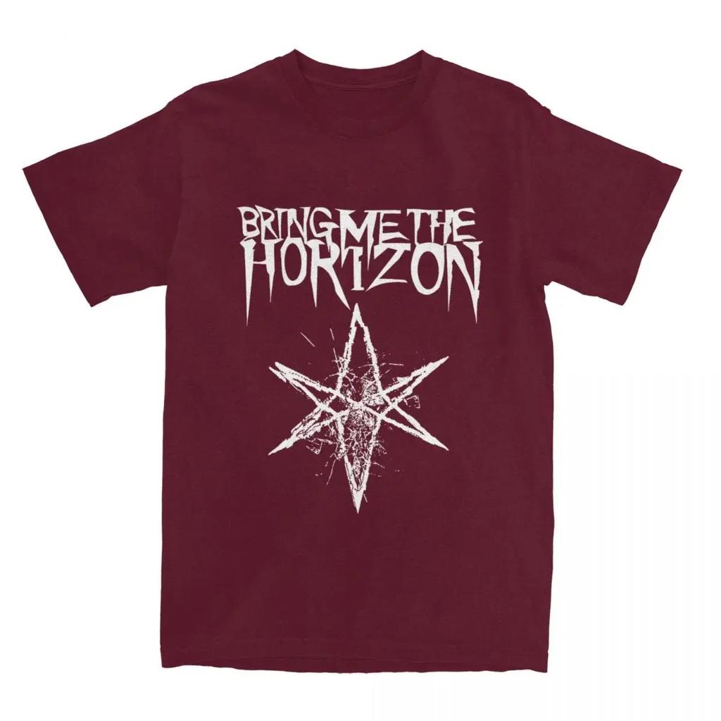 Men Women BMTH Horizons Emo Band T Shirt Accessories Death Metal 100% Cotton T-shirt Clothes Leisure Tees Adult