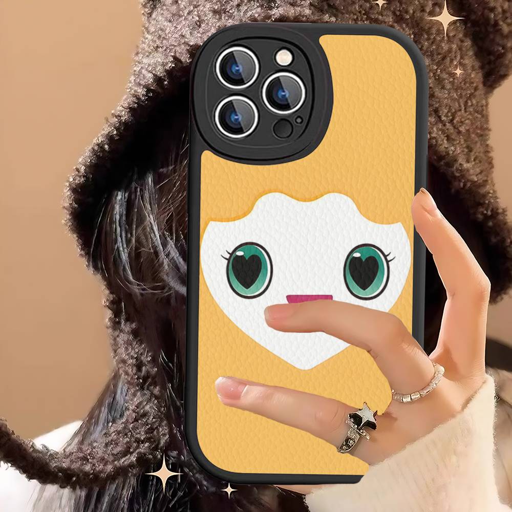 Laburi Twice-Lovelys Leather Phone Case For IPhone 16 14 15 Pro Plus 13 12 11 Pro Max Silicone Cover