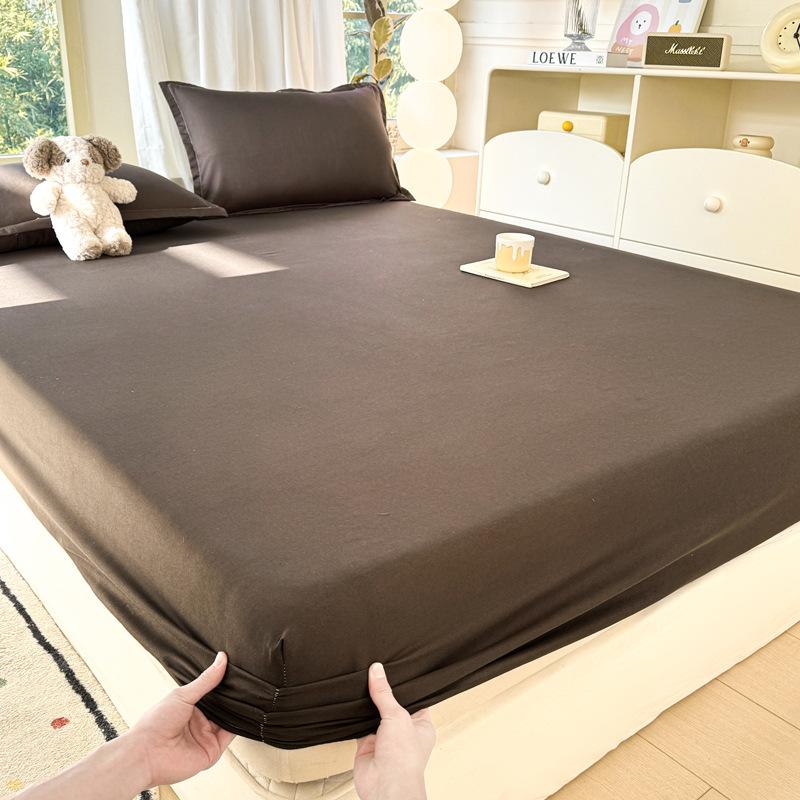 Cotton Soft Bedding Sheet Mattress Cover Thicken Quilted Bedspread Elastic Sheets Fitted Sheet Mattress Topper Non-slip Sheet Dust Cover