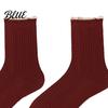 Legere Crew-Socken für Röcke Rüschen Damen Baumwolle Spitzensocken mit Rüschen Weich Atmungsaktiv Vintage-inspiriert Strumpfwaren Knöchel Tägliches Tragen Und Modisch