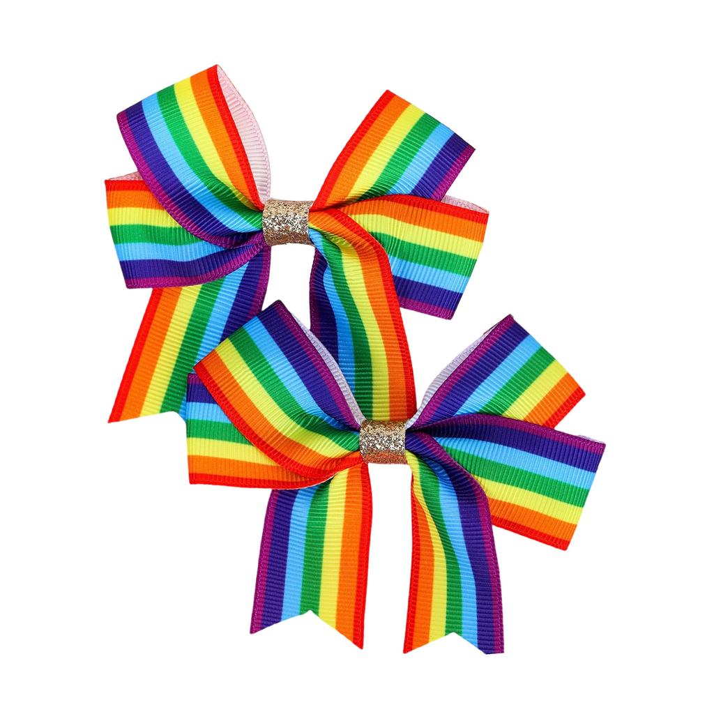 Girls Hair Clip Rainbow Women Kid Hairgrips Colorful Headdress Barrettes Rainbow Shape Sweet 2000s Girls Hairpins