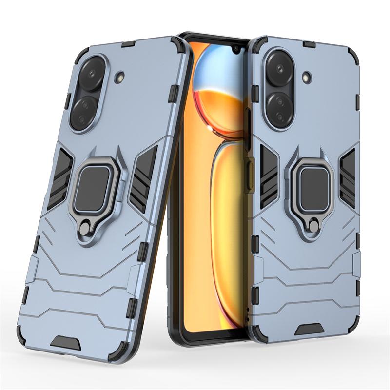 For Poco C65 Cover Case Xiaomi Poco C65 C 65 Capas PC Back Shockproof Ring Holder Stand Magnetic Armor Case For Poco C65 Fundas
