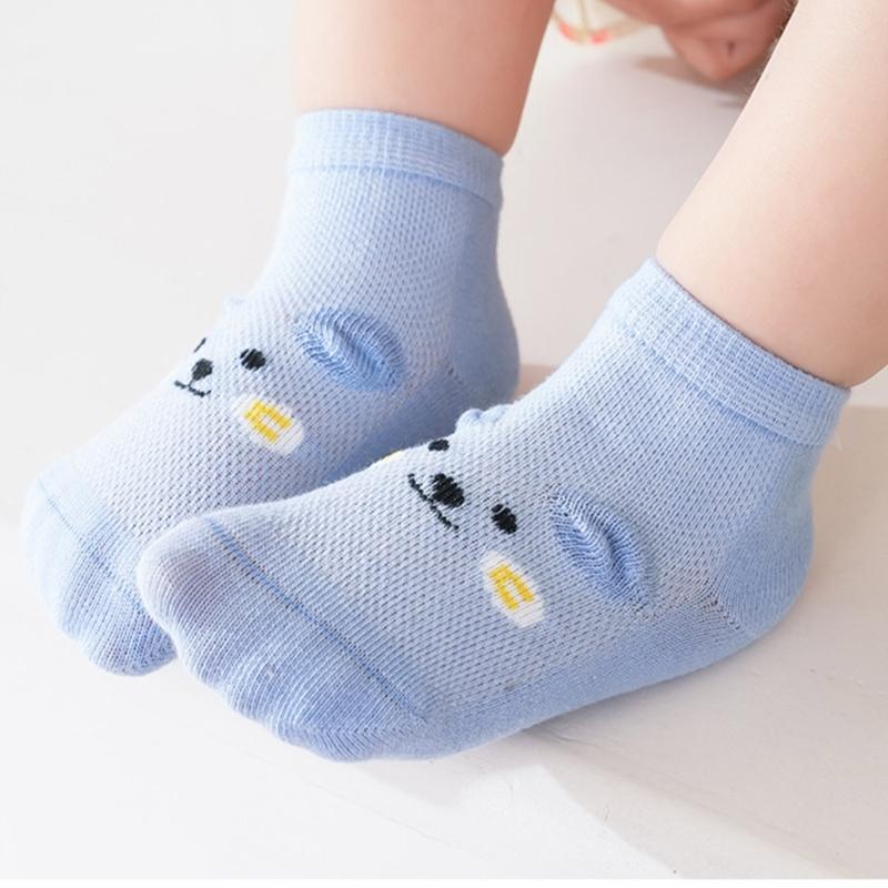 Baumwoll Socken mit Anti-Rutsch-Sohle für Mädchen Jungen Atmungsaktive Knöchelsocken Hohe Elastische Grip Socken Baby Knöchelsocken