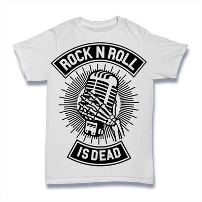 Rock N Roll Is Dead T-Shirt. 100% Cotton Premium Tee NEW
