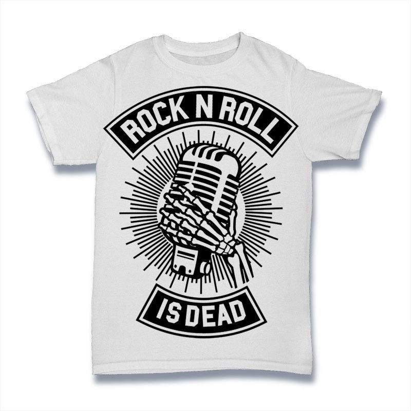 

Rock N Roll Is Dead T-Shirt. 100% Cotton Premium Tee NEW 4XL