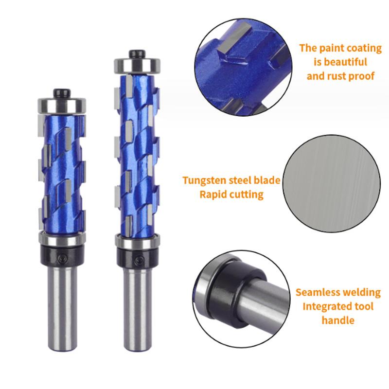 1pcs 12mm  Router Bit Flush Trim Double Bearing Solid Carbide Spiral Shank for Wood