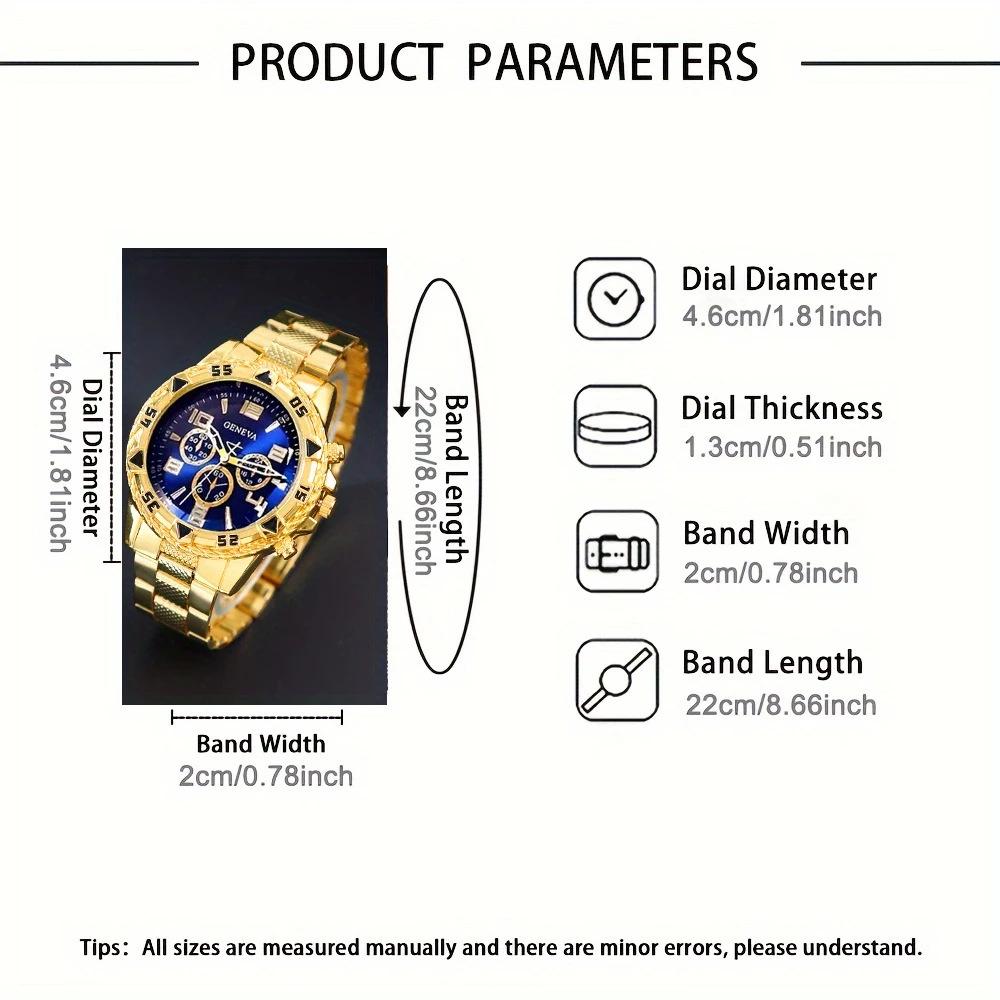 Elegant Men's Watch Set: High-end Business & Gift Collection - 4 Piece Set