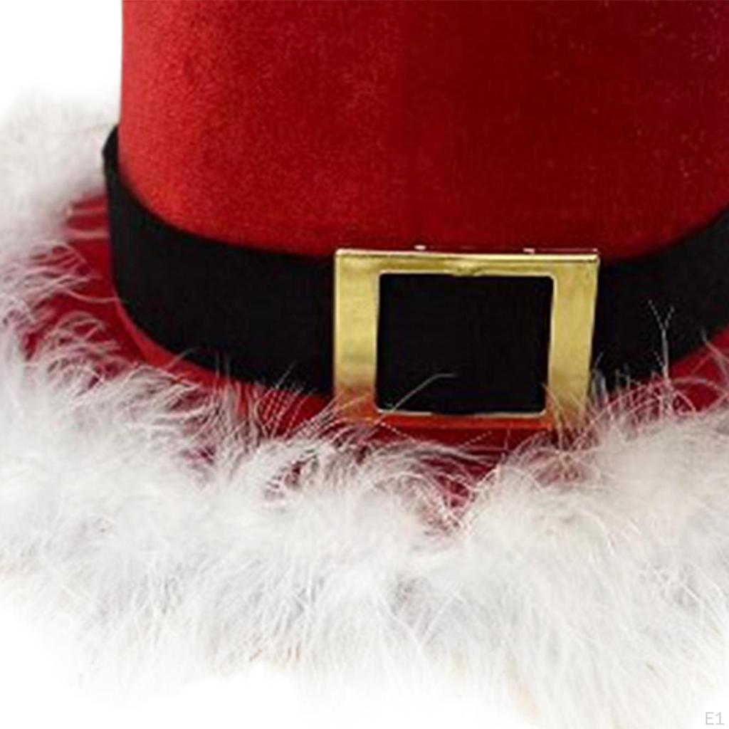 Christmas Top Hat Xmas Headgear Soft Costume Accessories Santa for Dress Up