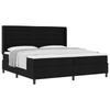 Box Spring Bed with Mattress Black 200 x 200 cm Fabric