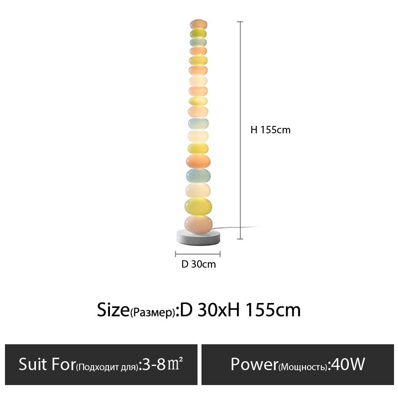 Sypialnia Pokój dziecięcy Tęczowa szklana lampa podłogowa Sofa do salonu Boczna atmosfera Pionowa lampa stołowa