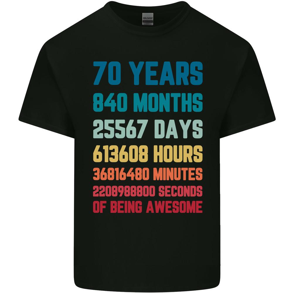 70th Birthday 70 Year Old Mens Light Cotton T-Shirt