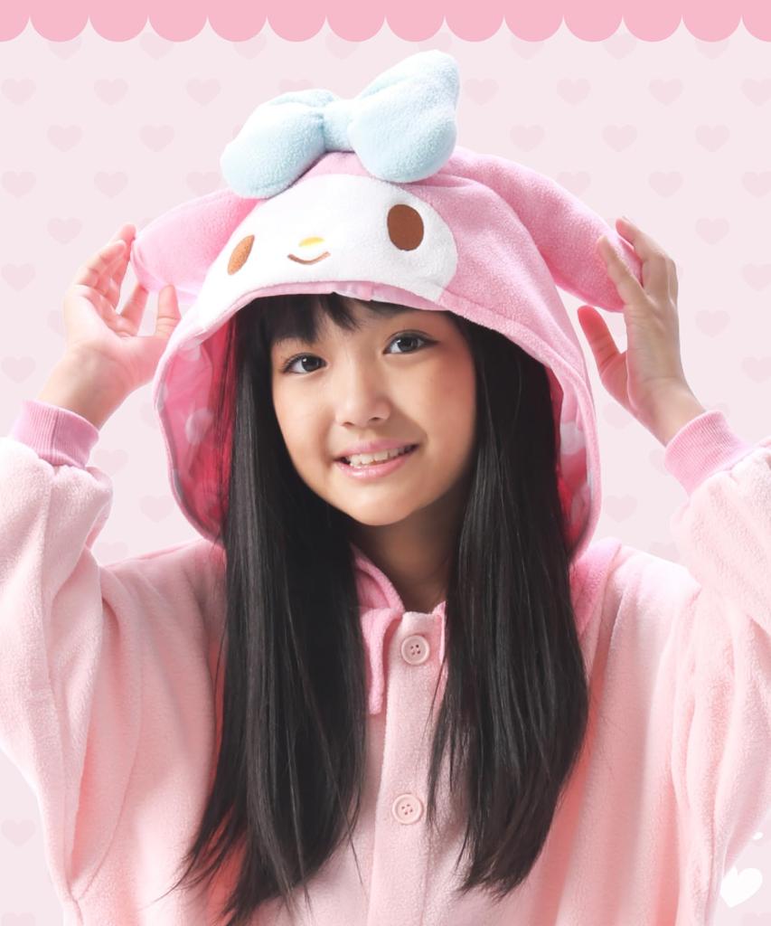 SAZAC Sanrio My Melody Fleece Kigurumi for Children, 130cm